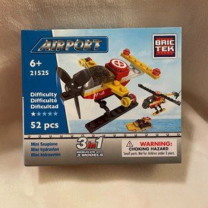 BRICTEK AIRPORT 3 IN 1 BUILDING BLOCKS 21525, new